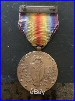 Rare WW I victory medal with World War One The Great War For Civilization