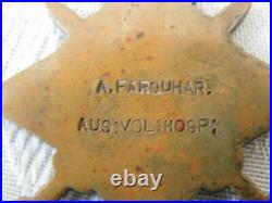 Rare Ww1 Australian Voluntary Hospital Unit Later Rnas Rnvr 1914 Mons Star Medal