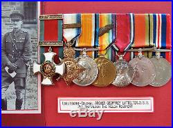 Rare Ww1 British D. S. O. Medal Group Lt Colonel Lyttelton M. G. Officer Welsh Regt