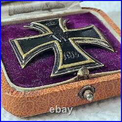 Rare Ww1 Cased German Iron Cross 1st Class Deumer Original Vaulted