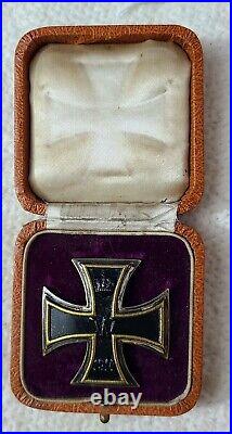 Rare Ww1 Cased German Iron Cross 1st Class Deumer Original Vaulted