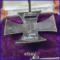 Rare Ww1 Cased German Iron Cross 1st Class Deumer Original Vaulted