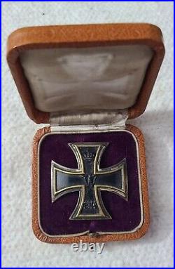 Rare Ww1 Cased German Iron Cross 1st Class Deumer Original Vaulted