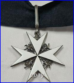 Rare Ww1 Ww2 British Order St John Jerusalem Neck Badge Star Medal Knight Grace