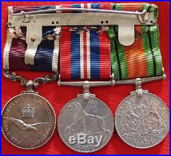 Rare Ww2 British Womens Royal Air Force Long Service Medal Group Wraf