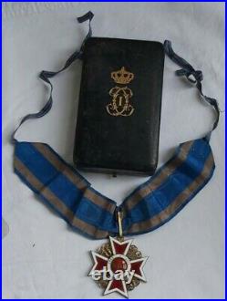 Romanian order of the crown Carol Civil Officer silver medal WW1 commander 1881