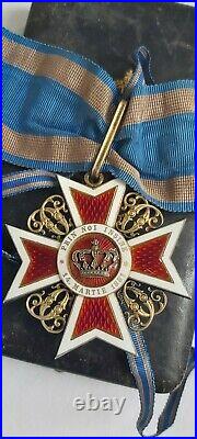 Romanian order of the crown Carol Civil Officer silver medal WW1 commander 1881