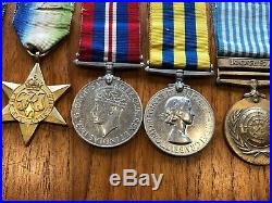 Royal Navy Medal Group WW2, Korea & Long Service Medal Petty Officer Sole