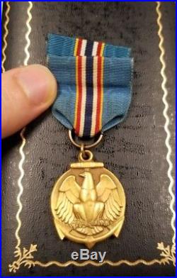 STUNNING WW2 Merchant Marine Meritorious Service Medal #d Numbered Low