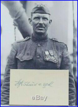 Sergeant Alvin York World War I Medal Of Honor Recipient Signed Card PSA/DNA
