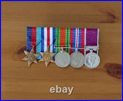 Set Of 5 WW2 Medals France & Germany, Defence, War, Campaign, Army Long Service