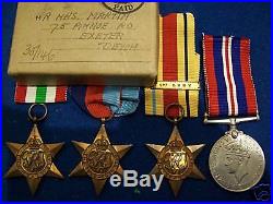 Set of 4 World War II medals