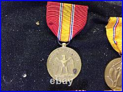 Set of 5 WWII Service American Defense National Defense and other Medals