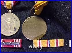 Set of 5 WWII Service American Defense National Defense and other Medals