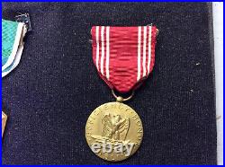 Set of 5 WWII Service American Defense National Defense and other Medals