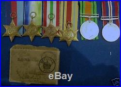 Set of 6 World War II medals, with box, inc 4 stars