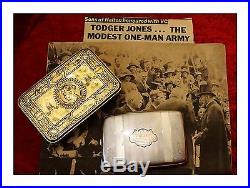 Silver WW1 Tribute Cigarette Case. Runcorn Victoria Cross Medal Winner TA Jones