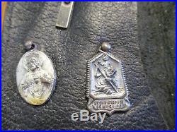 Soldiers Battlefield Military Issue World War 2 Pull Chain Rosary Lot + Medals +
