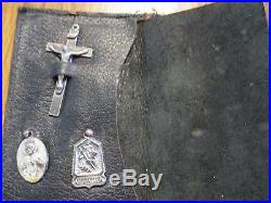Soldiers Battlefield Military Issue World War 2 Pull Chain Rosary Lot + Medals +