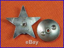 Soviet Russian USSR WW2 Silver RED STAR Screw Post Base Order Medal Badge 185246