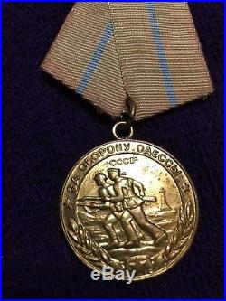 Soviet Russian WW2 Defense of Odessa Military medal award