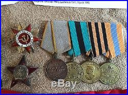 Soviet Russian World War II Medal Bar Order Patriotic War