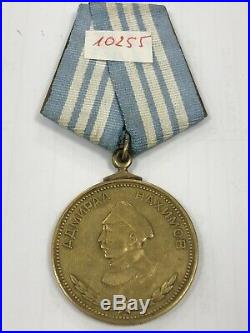 Soviet Ussr Russian Battle Medal Admiral Nakhimov Rr Number 10255 Ww2 1944