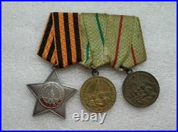 Soviet WW2 military set of medals and Order of Military Glory 3 degrees RARE
