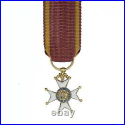 Spain Belle Medal Miniature IN Gold from Top Of Order Saint Ferdinand