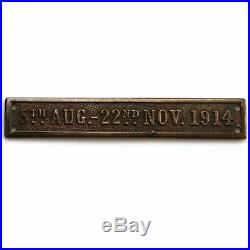 Spare ORIGINAL 1914 Mons Star 5TH AUG-22ND NOV Clasp Medal Ribbon Bar WW54