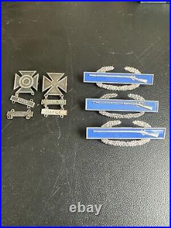 Sterling Silver Military Medal Lot WW2 Silver Cross