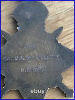 Stunning 6 Medal Set & Plaque BOER WAR WW1 4835 LT. W. S. MULLETT ROYAL SCOTS