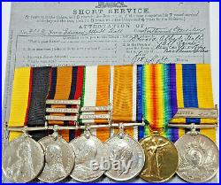 Sudan Pow Boer War Ww1 Medals 4024 Edward Hall Northumberland Fusiliers Army