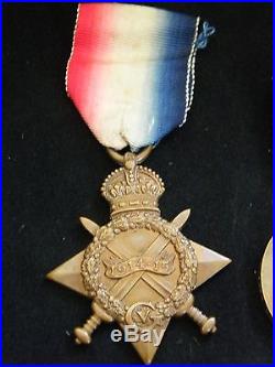 Trio Of Ww1 Medals 1553 L. Cpl. T. H. Lincoln. Linc. Yeo