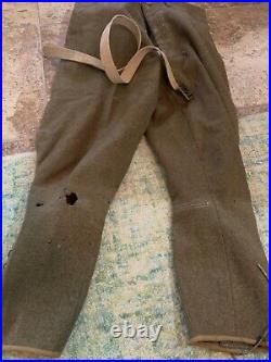 TX Estate WW1 Doughboy Army Helmet Uniform Ordnance Patches Tunic Pants MO Medal