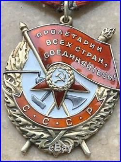The Red Banner Order 100% Original Russian Army Medal Badge Ww2 Wwii Ussr Soviet