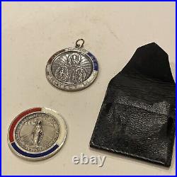 Two sterling and enamel World War II medals