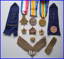 UK, World War 1, Canadian Infantry Group of Three Medals, with various documents