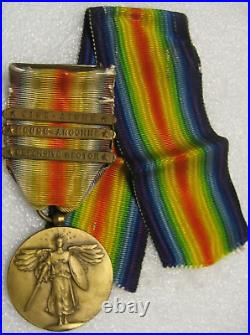 USA Medal ww1 VICTORY, 3 clasps & 8 replacement ribbon