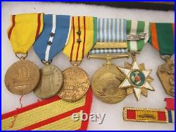 USMC Medal Grouping -China Service, Korea, VietNam, Sterling Expert, Brass EGA