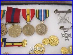 USMC Medal Grouping -China Service, Korea, VietNam, Sterling Expert, Brass EGA