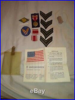 US Army WWII WW2 Dress Uniforms Hats Medals. Historic memorbilia Lot