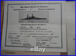 US NAVY Lot of Documents & Medals for Submariner, 1927 ww2