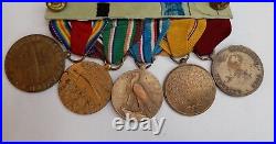 US Navy WWII 5 Place Medal Bar European African Middle Eastern Campaign WW2 1941