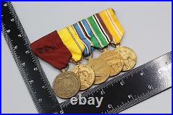 US WW2 Navy 5 Place Medal Bar Europe and Pacific. YMU517