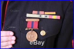 US WW2 To Korea USMC Marine Corps Named Dress Blues With Medals & EGA's Nice