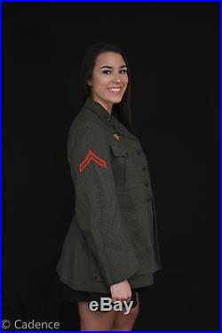 US WW2 USMC Marine Corps Uniform Coat Jacket 3rd Air Wing Medals Named. Sterling