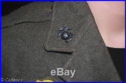 US WW2 USMC Marine Corps Uniform Coat Jacket 3rd Air Wing Medals Named. Sterling