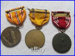 US ww2 medal grouping to one solider named bronze star DOG TAGS PATCH n 126