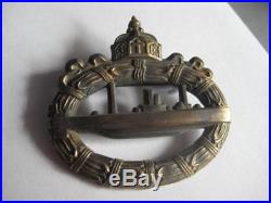 U Boot submarine WW I award rare badge medal of German Reichsmarine Kriegsmarine